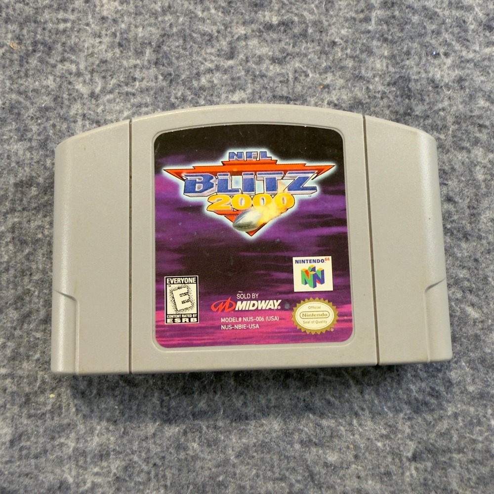 NFL Blitz 2000 Nintendo 64 N64 Midway Sports Game NUS-NBIE-USA Cartridge
